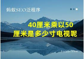 40厘米乘以50厘米是多少寸电视呢