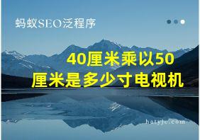 40厘米乘以50厘米是多少寸电视机