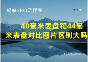 40毫米表盘和44毫米表盘对比图片区别大吗