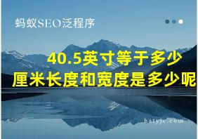 40.5英寸等于多少厘米长度和宽度是多少呢