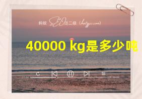 40000 kg是多少吨