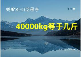 40000kg等于几斤