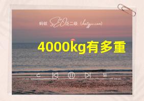 4000kg有多重