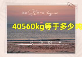 40560kg等于多少吨