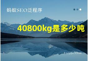 40800kg是多少吨