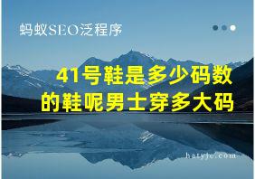 41号鞋是多少码数的鞋呢男士穿多大码