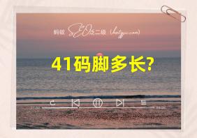 41码脚多长?