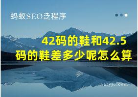 42码的鞋和42.5码的鞋差多少呢怎么算