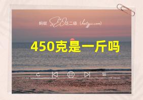 450克是一斤吗