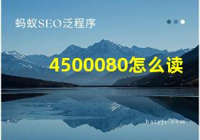 4500080怎么读