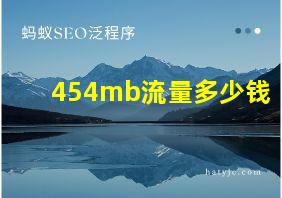 454mb流量多少钱