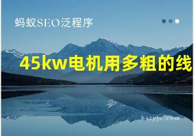 45kw电机用多粗的线