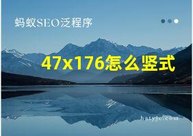 47x176怎么竖式