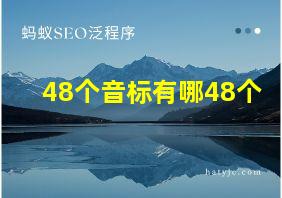 48个音标有哪48个