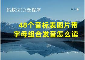 48个音标表图片带字母组合发音怎么读