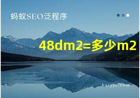 48dm2=多少m2