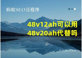 48v12ah可以用48v20ah代替吗