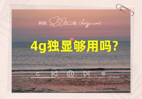 4g独显够用吗?