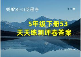 5年级下册53天天练测评卷答案