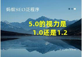 5.0的视力是1.0还是1.2