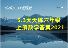 5.3天天练六年级上册数学答案2021