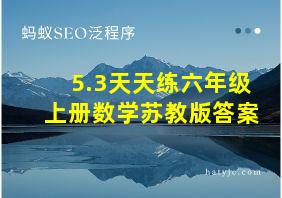 5.3天天练六年级上册数学苏教版答案