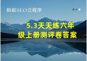 5.3天天练六年级上册测评卷答案