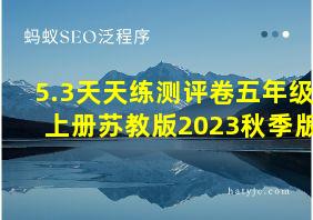 5.3天天练测评卷五年级上册苏教版2023秋季版