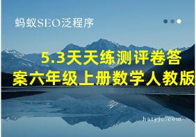 5.3天天练测评卷答案六年级上册数学人教版