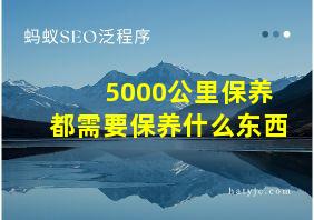 5000公里保养都需要保养什么东西