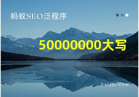 50000000大写