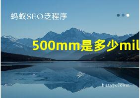 500mm是多少mil