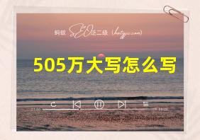 505万大写怎么写