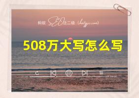 508万大写怎么写