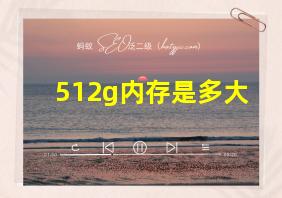 512g内存是多大