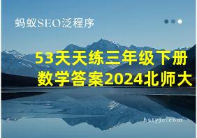 53天天练三年级下册数学答案2024北师大