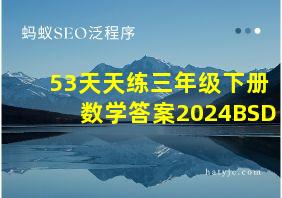 53天天练三年级下册数学答案2024BSD