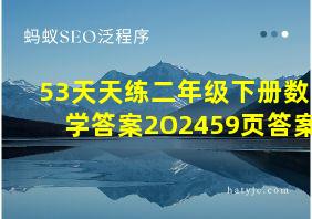 53天天练二年级下册数学答案2O2459页答案