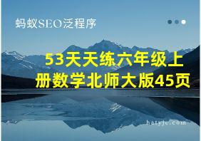 53天天练六年级上册数学北师大版45页