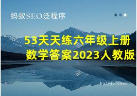 53天天练六年级上册数学答案2023人教版