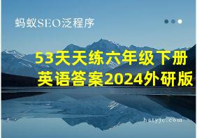 53天天练六年级下册英语答案2024外研版