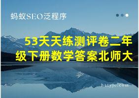 53天天练测评卷二年级下册数学答案北师大