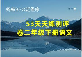 53天天练测评卷二年级下册语文