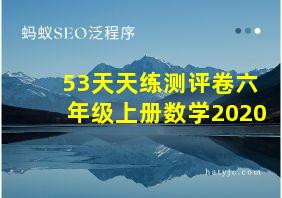 53天天练测评卷六年级上册数学2020