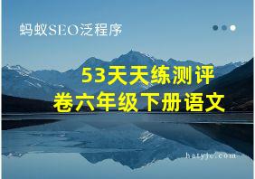 53天天练测评卷六年级下册语文