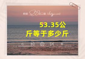 53.35公斤等于多少斤