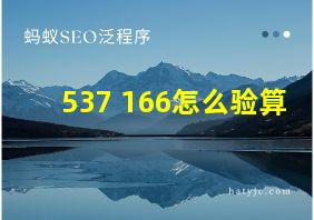 537+166怎么验算