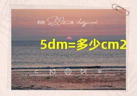 5dm=多少cm2