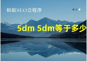 5dm+5dm等于多少