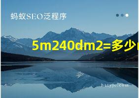 5m240dm2=多少m2